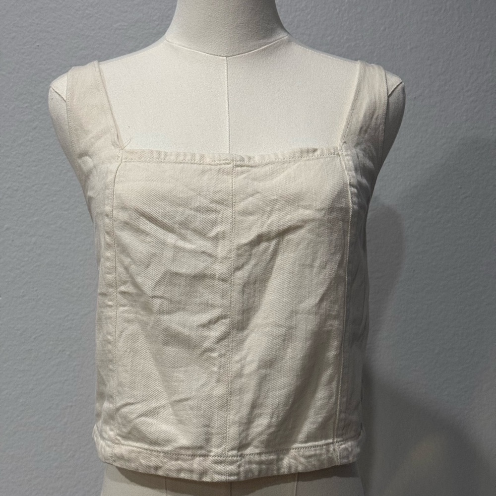Habitual White Fitted Crop Camisole